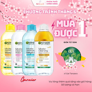 Nước tẩy trang Garnier Micellar Cleansing Water tẩy trang da mặt dịu nhẹ sạch sâu - Garnier vàng, xanh và hồng | Mmall_v