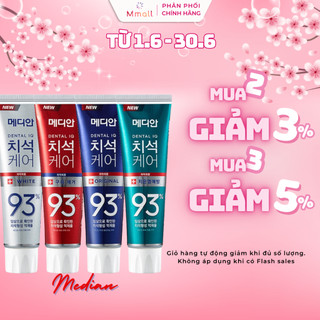 Kem đánh răng Hàn Quốc Median trắng sáng khử mùi hôi bảo vệ nướu 120g