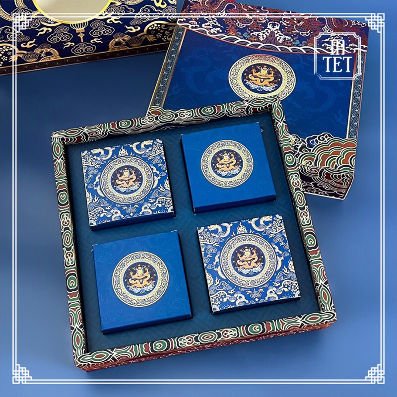 Hôp trung thu Kim long bích thủy  va xích long hoá nguyet đựng 4 bánh 100-150g