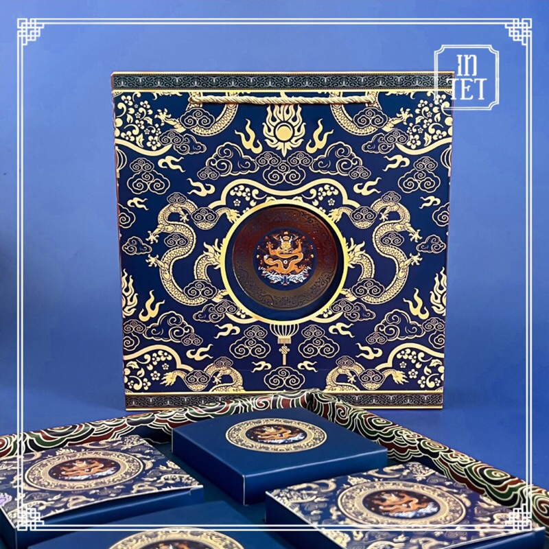 Hôp trung thu Kim long bích thủy  va xích long hoá nguyet đựng 4 bánh 100-150g