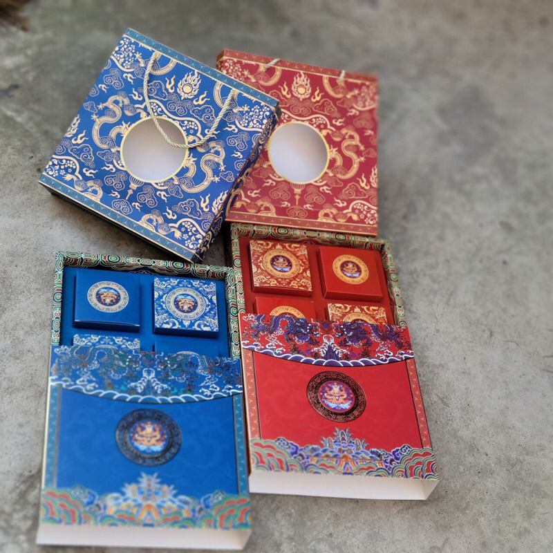 Hôp trung thu Kim long bích thủy  va xích long hoá nguyet đựng 4 bánh 100-150g