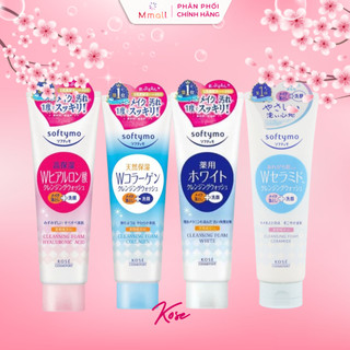 Sữa rửa mặt tẩy trang dưỡng ẩm Kose Softymo Nhật Bản sạch sâu cấp ẩm cho da khô da dầu mụn 190g 60g | Mmall.vn