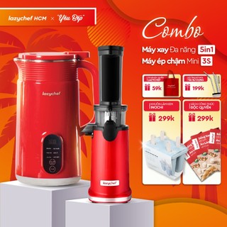  Combo máy làm sữa hạt và máy ép chậm Lazychef, bộ đôi hoàn hảo cho chế độ dinh dưỡng