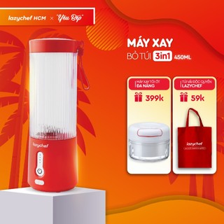 Máy xay sinh tố cầm tay đa năng 3in1 Lazychef, lưỡi dao 6 cánh chất liệu an toàn, bảo hành chính hãng 12 tháng