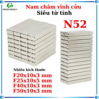 Nam châm vĩnh cửu 20x10x3mm 25x10x5mm 40x10x3mm 50x10x3mm từ tính N52