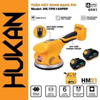 Máy Rung Ốp Lát Gạch Hukan TPK150PRP, 6 Cấp Rung, Điều khiển bằng phím bấm, Trọng lượng hút 150kg