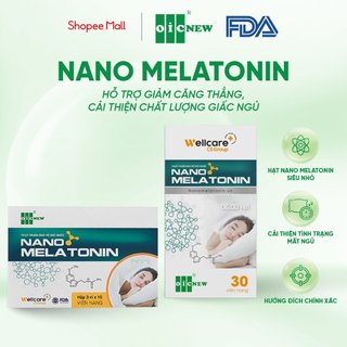 OICNew Nano Melatonin hỗ trợ cải thiện giấc ngủ, hộp 30 viên