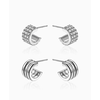 Bông tai bạc 925 đính đá 𝗠𝗜𝗘 | ANHS Accessories