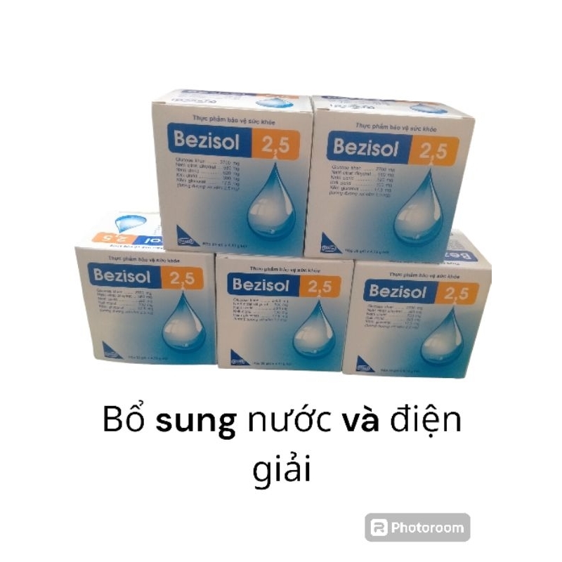 Bù nước và điện giải Bezisol 2.5 hộp 30 gói vị Dừa
