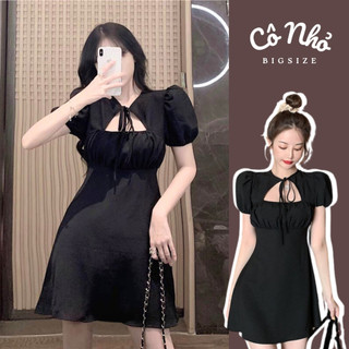 Đầm thiết kế bigsize nữ có dây thắt nơ xinh xắn chất vải cotton lạnh đi tiệc DTK9