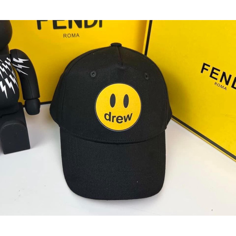 Mũ lưỡi trai màu đen thêu DREW cho bé cực chất ,Phom chuẩn sẵn hàng