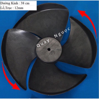 Cánh quạt điều hoà hơi nước 38cm, trục 12mm, quay ngược chiều