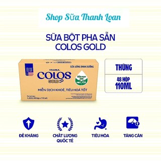 [HSD T12-2024] [Có Thẻ Tích Điểm] Thùng 48 Hộp Sữa Uống Dinh Dưỡng Vinamilk ColosGold 110ml.