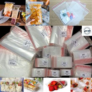 [SỈ] 1KG Túi zip chỉ đỏ loại tốt, dày dặn, chắc chắn (có đủ size) dùng đựng thực phẩm, quần áo đi sinh - có bán lẻ 500gr