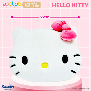 Gối ôm, Gối tựa lưng Hello Kitty 35cm, Gối Sofa Gấu bông Cute Cao cấp Mềm mịn Dễ thương - Chính hãng từ WOWO by TAGGER