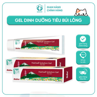 Tiêu búi lông cho mèo hairball solution bioline - gel tiêu búi lông mèo kengpet shop giảm hôi miệng 100g