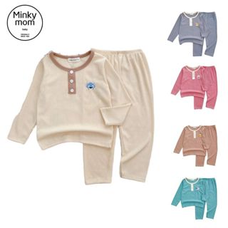 Bộ dài tay thun gân tăm lạnh Minky Mom cho bé 7-28 kg TD-TR14