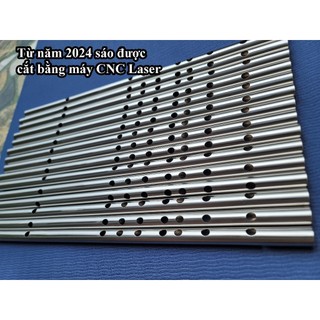 Sáo C5 inox 304 cao cấp không rỉ chuẩn tone dễ thổi, hay như sáo trúc, Cắt bằng máy CNC chuẩn đẹp