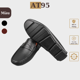 Giày lười nam đế âm da bò thật G01 thương hiệu W