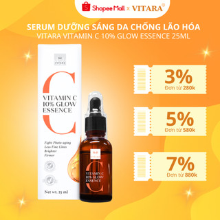 Serum dưỡng trắng da VITARA VITAMIN C 10% GLOW ESSENCE chống lão hoá, giảm nếp nhăn 25ml chính hãng Thái Lan
