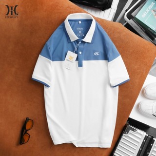 Áo thun nam phối màu thêu chữ H , áo polo nam nữ chất liệu thoáng mát co giãn 4 chiều thấm hút mồi hôi LYNDAN