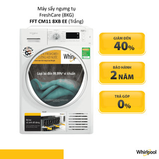 Máy sấy quần áo whirlpool fft cm11 8xb ee - bảo hành 2 năm