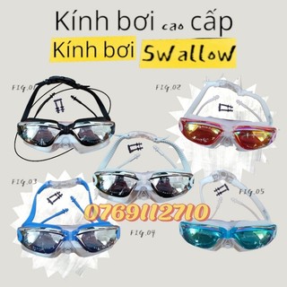 Kính bơi SWALLOW có tráng gương cao cấp dành cho các vận động viên bơi lội