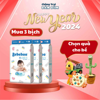  Tã Bỉm Bebeboo Nhật Bản size NB80/S70/M60/L50/XL46/XXL42/XXXL40, mỏng 1.9mmm, thấm hút 1200ml