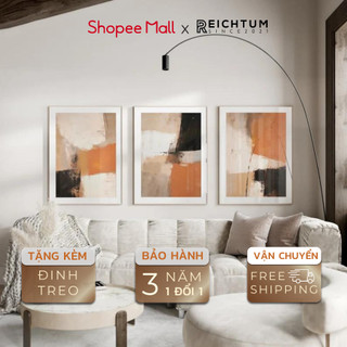 Tranh treo tường SET3 của REICHTUM - Decor phòng ngủ chill/ Tráng gương/ Chất vải  bền bỉ