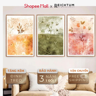 Tranh treo tường SET3 của REICHTUM - Decor phòng ngủ chill/ Canvas/ Tráng gương/ Chất vải bền bỉ