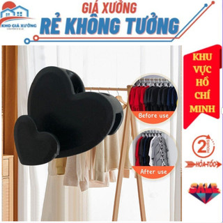  Set 10 Móc Treo Quần Áo Hình Trái Tim Kết Nối Tiết Kiện Không Gian - Đầu Nối Móc Trèo Đồ