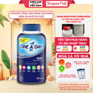 Vitamin tổng hợp One a day men’s 50+ Bayer tăng cường sức khỏe toàn diện cho nam giới 300 viên của Mỹ
