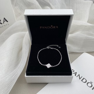Vòng tay Pandora bạc nữ s925 Lucky four-leaf clover  - Vòng tay Pandora bạc 2166SV