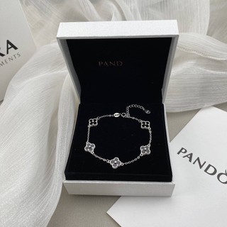 Vòng tay Pandora bạc nữ s925 Four-leaf clover bracelet - Vòng tay Pandora bạc 2186SV