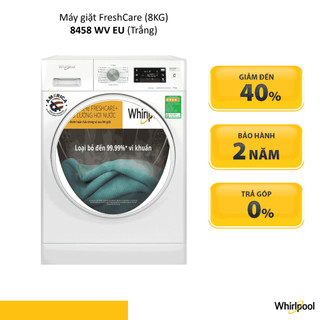 Máy giặt whirlpool cửa trước freshcare + 8kg ffb 8458 wv eu - bảo hành 2 năm