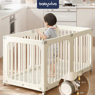 Quây cũi cho bé - quây cũi di động có bánh xe an toàn cho bé - khung cũi cho bé babyviva cao cấp