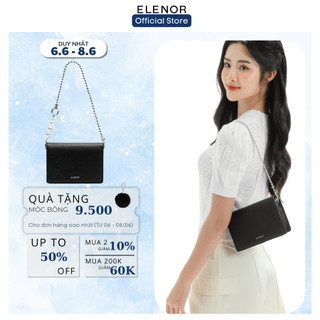 Túi xách nữ da, túi đeo vai dáng hộp dây phối ngọc Cao Cấp ELENOR Madelyn bag TC212