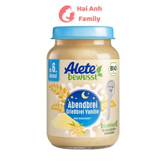 Hũ dinh dưỡng ALETE, Ngũ cốc dinh dưỡng ăn liền Alete ĐỨC 190g cho bé từ 6 tháng 05/2026