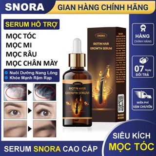 Serum siêu kích thích mọc tóc SNORA cao cấp, Tinh dầu mọc tóc, lông mi, chân mày và râu hiệu quả, nhanh chóng và an toàn