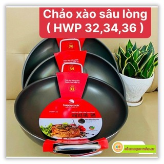 Chảo chống dính 2 quai sâu lòng HappyCook- Chảo xào 2 quai chống dính HappyCook 32cm-34cm-36cm