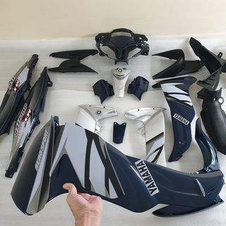 Bộ dàn áo jupiter mx loại mắt cáo màu xanh nhớt + cụm đèn pha jupiter mx