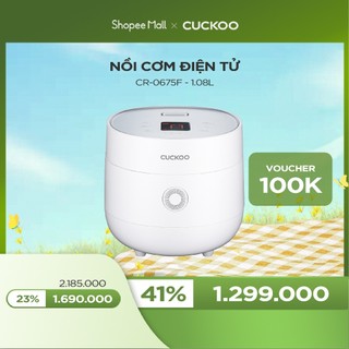 Nồi cơm điện tử CUCKOO CR-0675F phiên bản quốc tế 1,08 lít- Lòng nồi chống dính - Hàng chính hãng