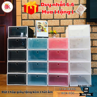 Hộp Đựng Giày Nhựa, Kệ Để Giày Dép Nắp Nhựa Cứng Trong Suốt Size lớn Chịu Lực 4kg