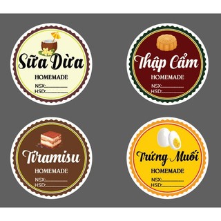 Tem dán/ nhãn dán nhân bánh trung thu