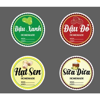 Tem dán/ nhãn dán nhân bánh trung thu
