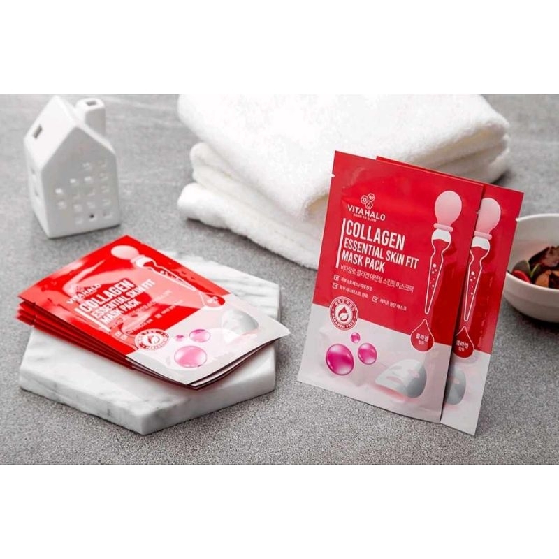 Mặt nạ Collagen Vitahalo Essence Skin Fit Maks Pack 1m