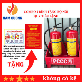 [TẶNG NỘI QUY TIÊU LỆNH] Combo 2 bình chữa cháy 4kg, bình cứu hoả bột ABC, cho gia đình, văn phòng, đạt tiêu chuẩn pccc