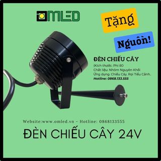 Đèn led sân vườn 12v chiếu cây chiếu tiểu cảnh nhấn non bộ ánh sáng vàng đủ công suất