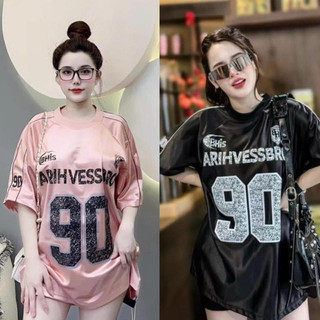  Áo thun phủ bạc form rộng tay lỡ - 90 conserver