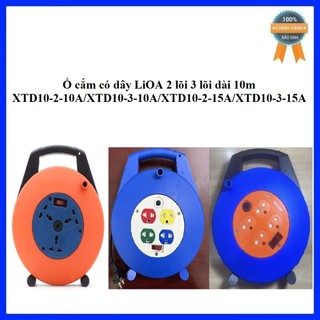 Ổ cắm có dây 2 lõi 3 lõi dài 10m lioa xtd10-2-10a/xtd10-3-10a/xtd10-2-15a/xtd10-3-15a